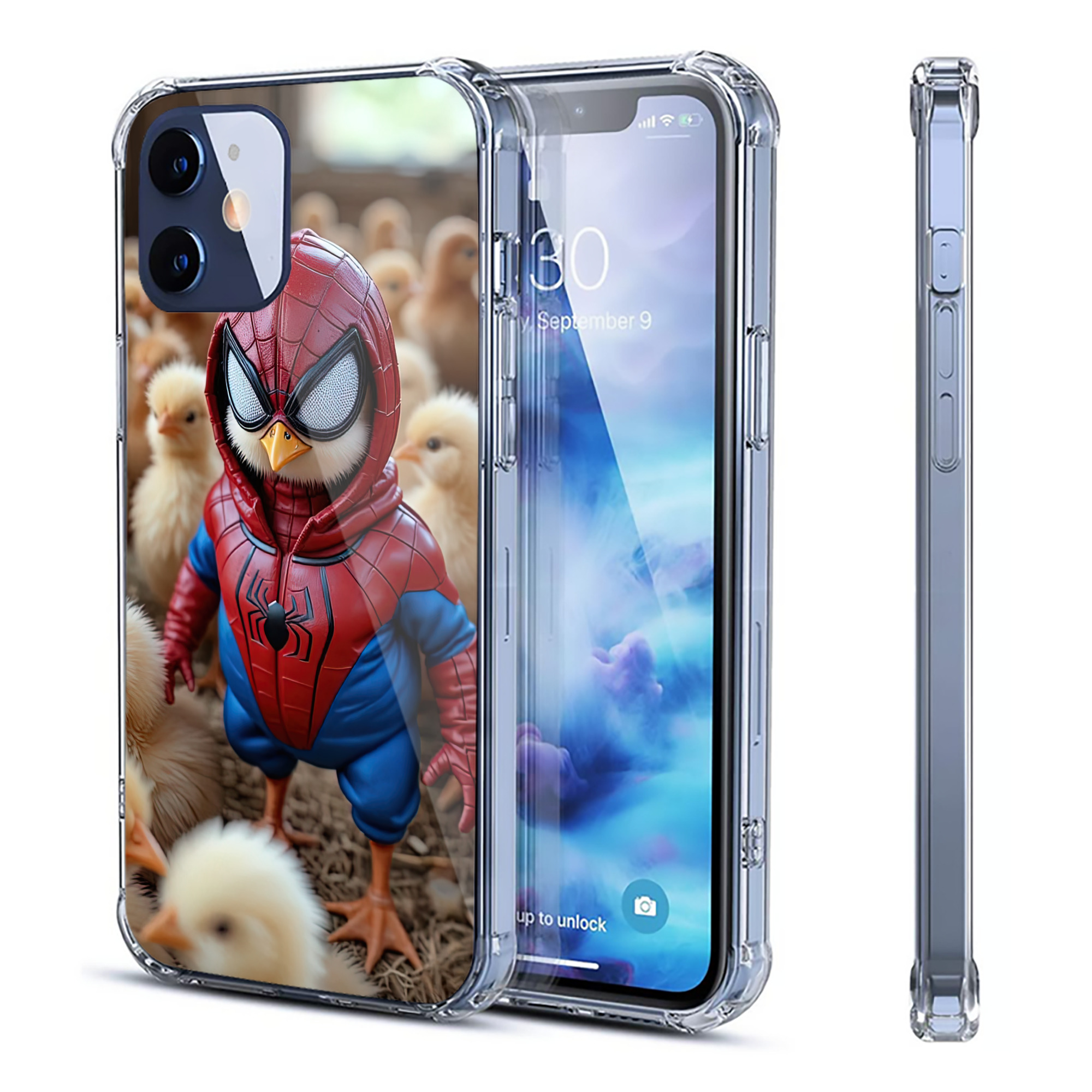 （画像用） Spider Man スパイダーマン 【iPhone 12シリーズ対応】透明スマホケース（クリアソフトケース）